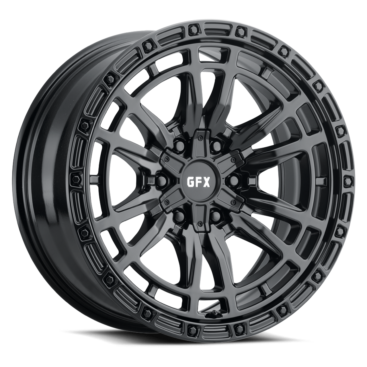 17" Voxx G-FX TR-24 Matte Black Wheel 17x9 6x135 6x5.5 12mm For Ford Chevy GMC