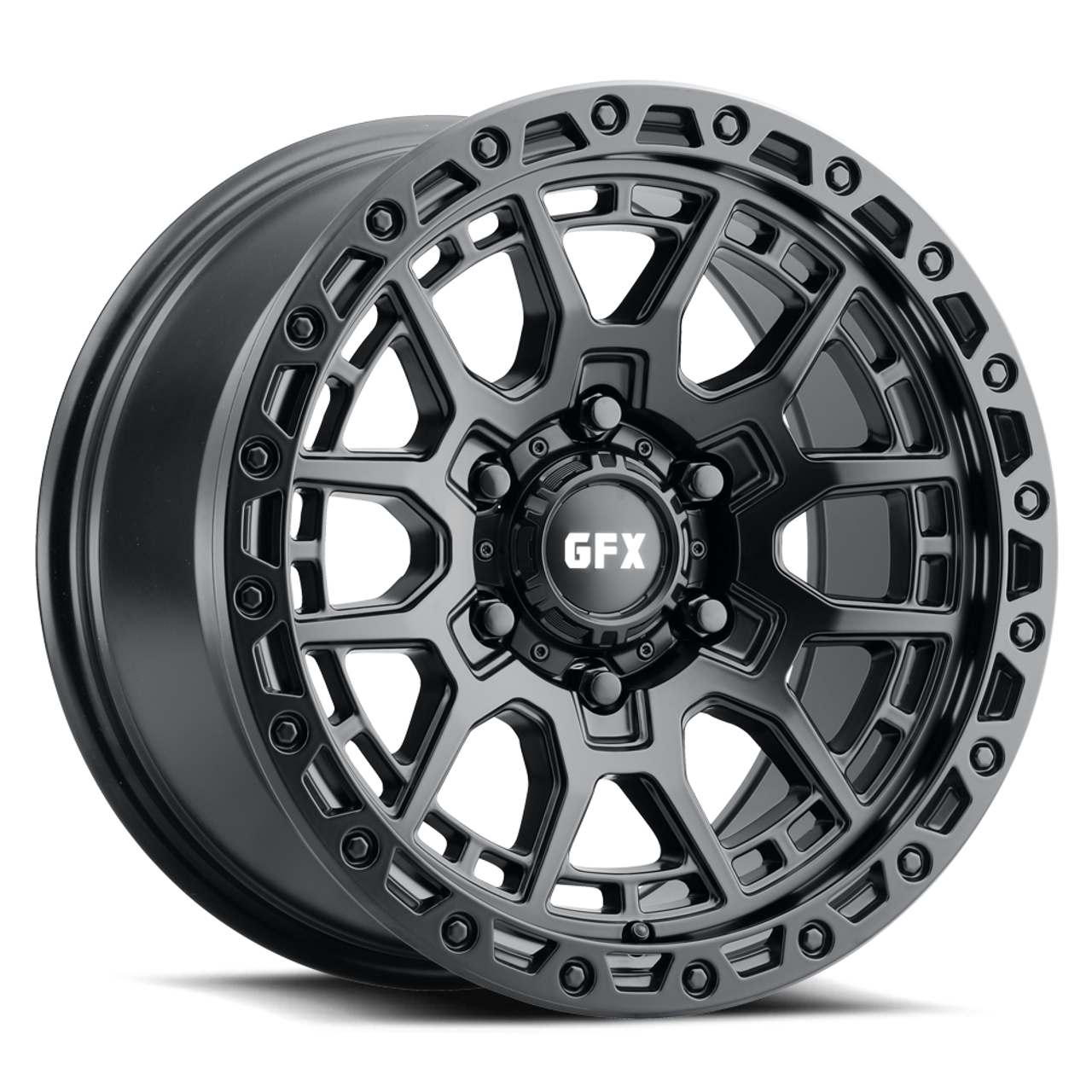 20" Voxx G-FX TR-25 Matte Black Wheel 20x9 6x135 12mm For Ford Lincoln Truck Rim