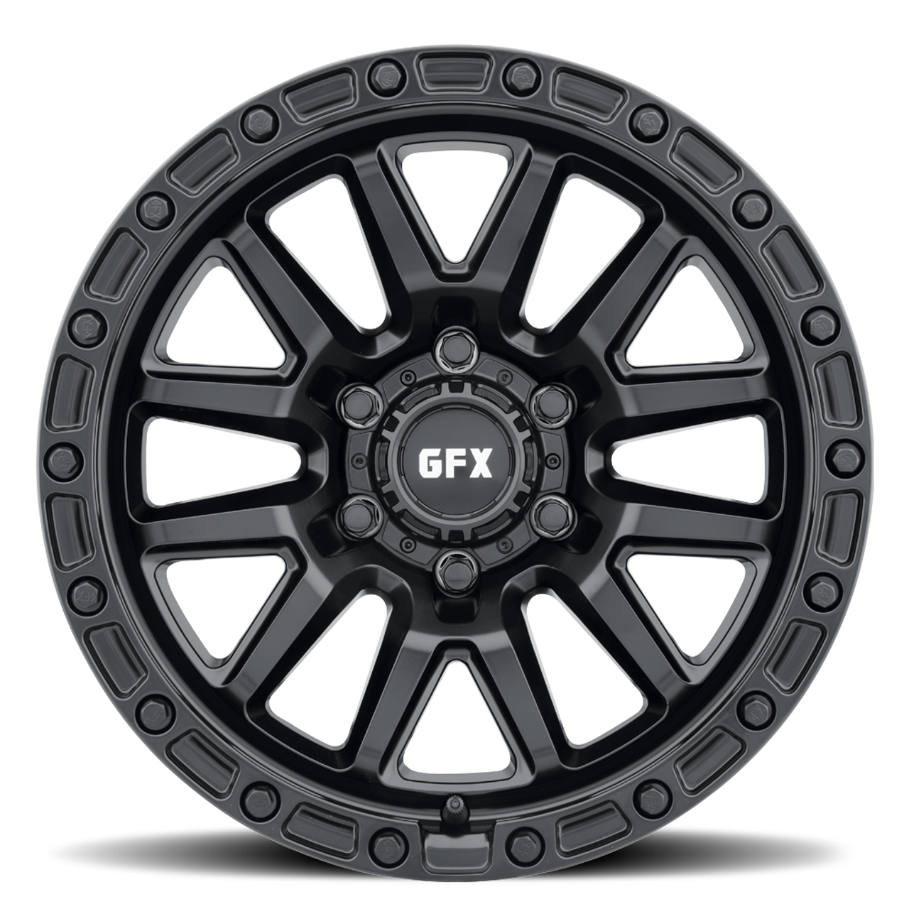 18" Voxx G-FX T26 Matte Black Wheel 18x9 6x135 12mm For Ford Lincoln Truck Rim