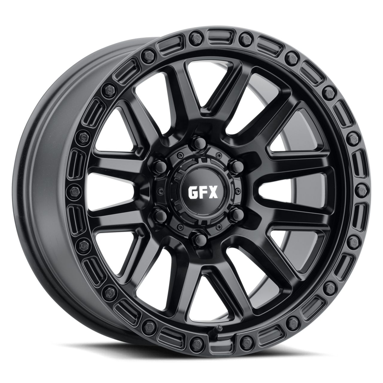 17" Voxx G-FX T26 Matte Black Wheel 17x9 6x5.5 0mm For Chevy GMC Cadillac Rim