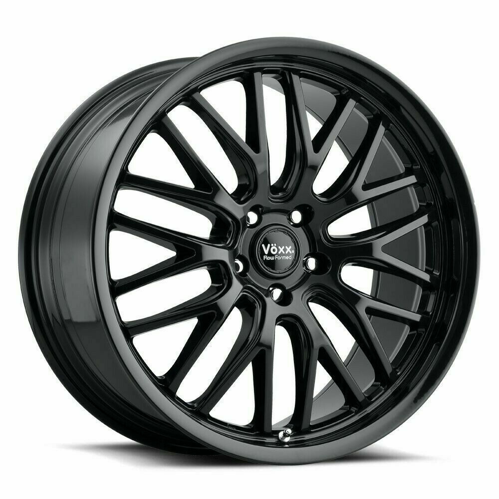 Set 4 20" Voxx Masi Gloss Black Wheels 20x9 5x120 32mm Rims