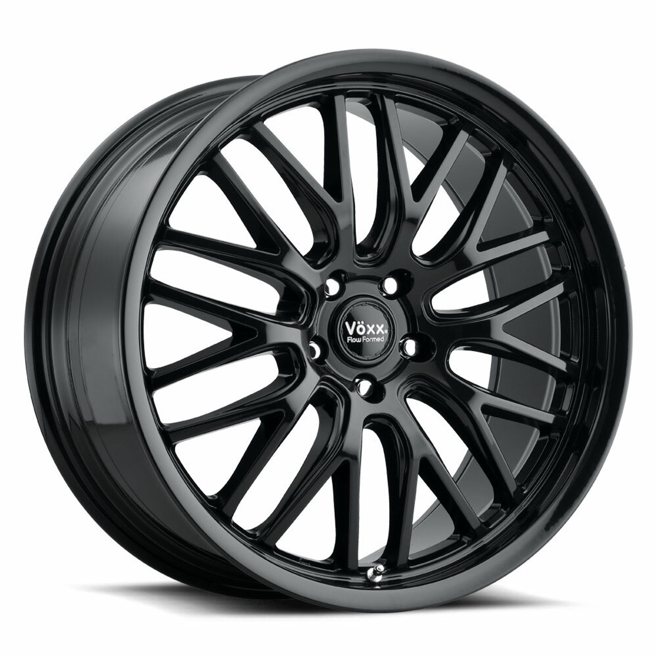 Set 4 20" Voxx Masi Gloss Black Wheels 20x9 5x120 25mm Rims