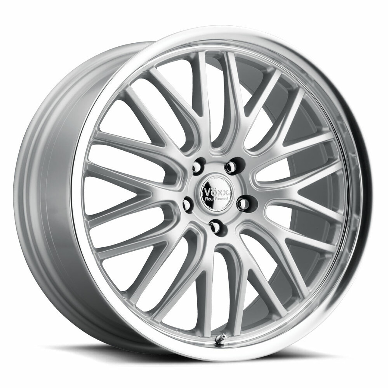 18" Voxx Masi Silver Mirror Mach Lip Wheel 18x8 5x4.25 45mm Rim