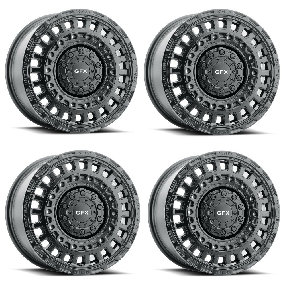 Set 4 16" Voxx G-FX MV3 Matte Black Wheels 16x6.5 5x130 5x160 40mm Rims