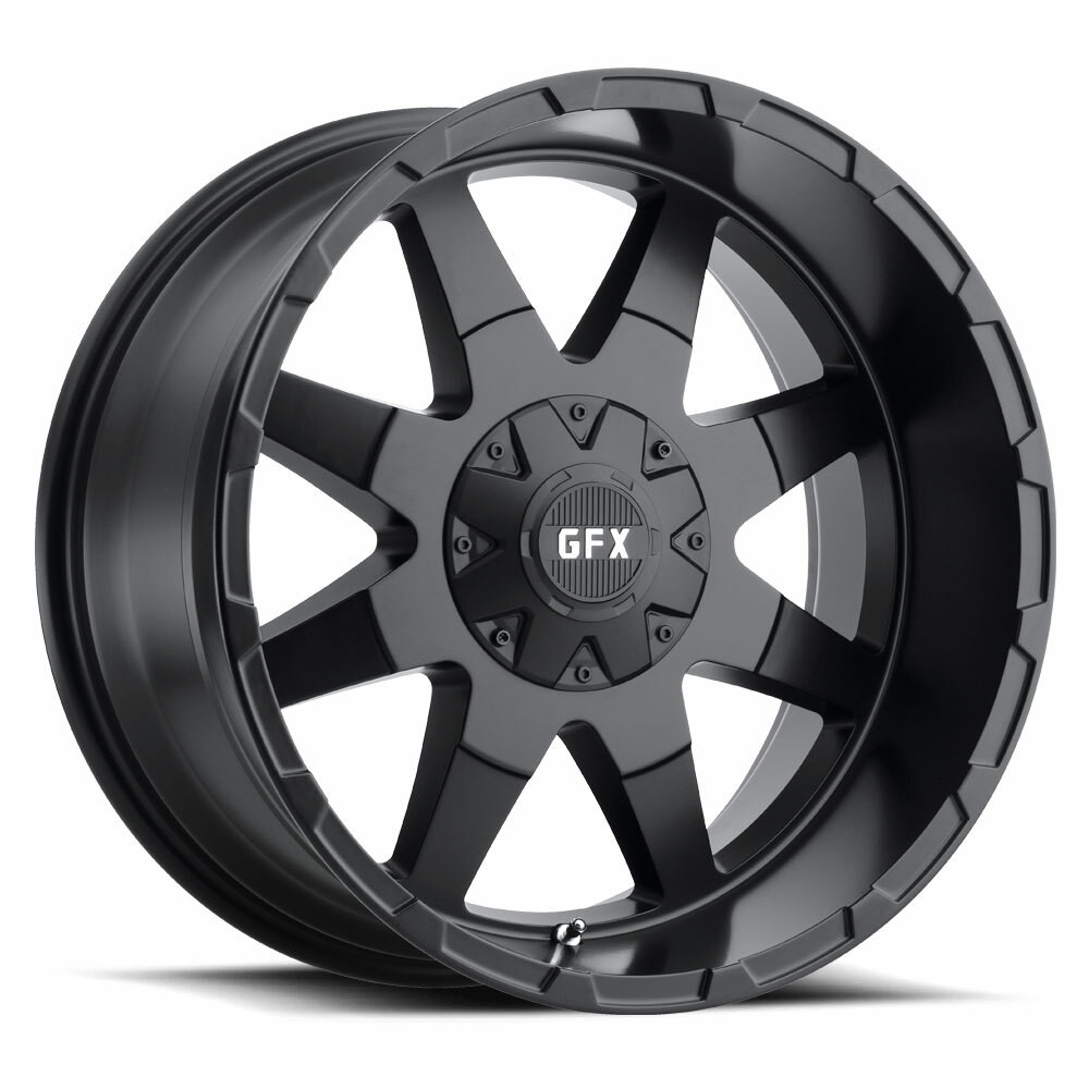 Set 4 20" Voxx G-FX TR-12 Matte Black Wheels 20x9 6x135 6x5.5 0mm Truck Suv Rims
