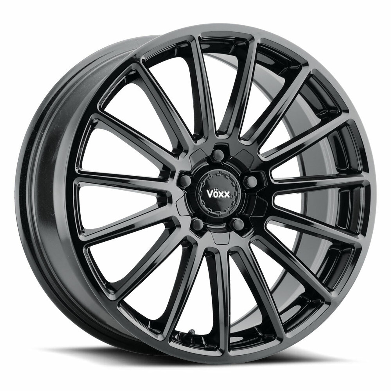 Set 4 16" Voxx Casina Gloss Black Wheels 16x7 5x100 5x4.5 40mm Rims
