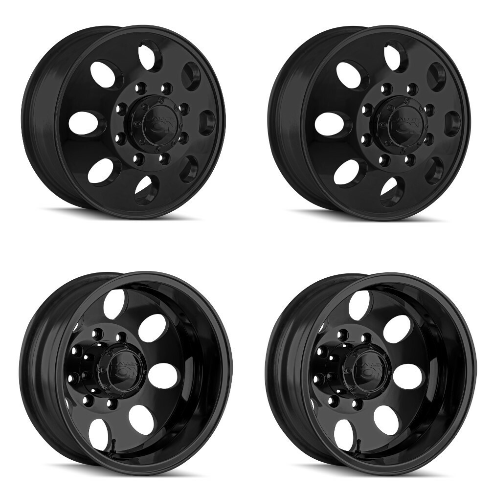 Set 4 17" Ion 167 17x6.5 Matte Black 8x200 Wheels 2 Front 2 Rear Rims
