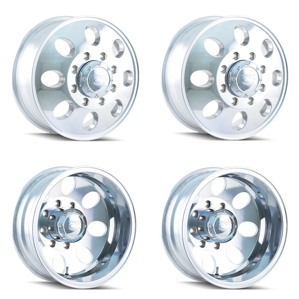 Set 4 17" Ion 167 17x6.5 Polished 8x200 Wheels 2 Front 2 Rear Fits F350 Dually