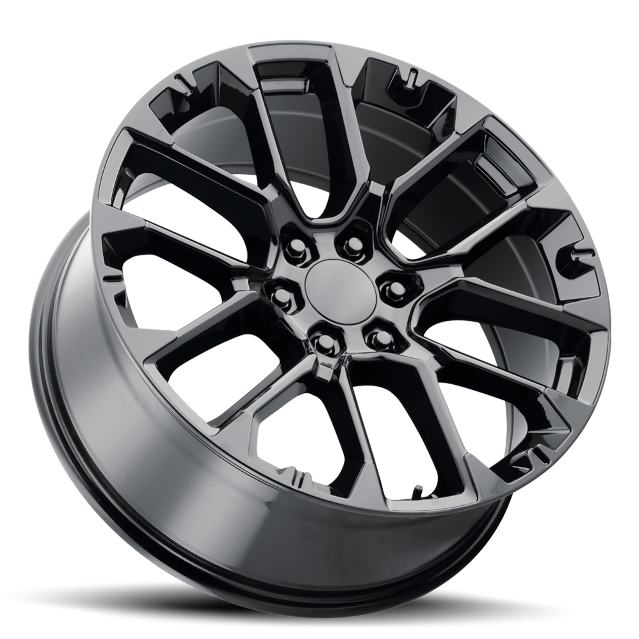 Set 4 22" Voxx Replica SRV Gloss Black Wheels 22x9 6x5.5 28mm Rims