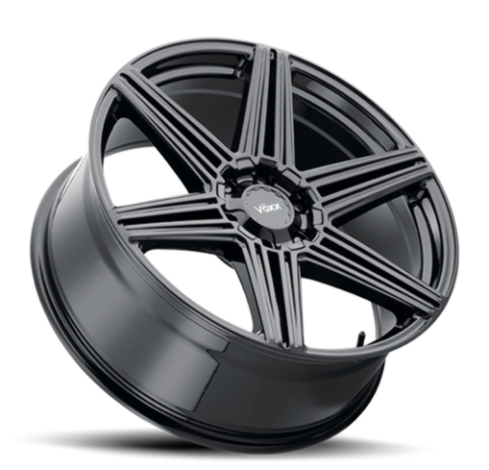 Set 4 18" Voxx Sotto Gloss Black Wheels 18x8.5 6x5 6x135 39mm Rims