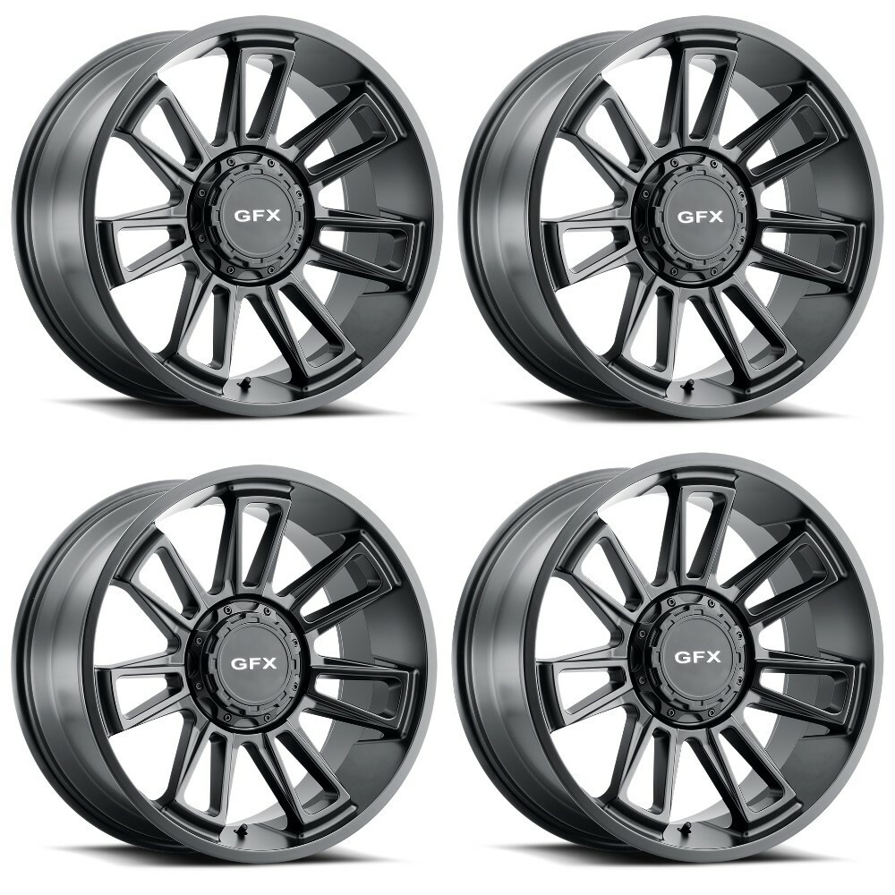 Set 4 18" Voxx G-FX TR21 Matte Black Wheels 18x9 6x135 6x5.5 12mm Truck Suv Rims