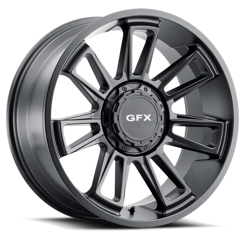 Set 4 18" Voxx G-FX TR21 Matte Black Wheels 18x9 5x5 5x5.5 12mm Truck Rims