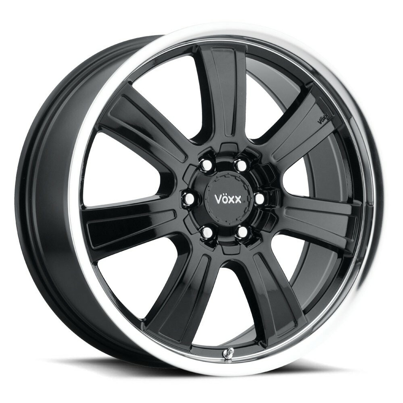 Set 4 20" Voxx Turin Gloss Black Mirror Machined Lip 20x8.5 6x132 6x5.5 39mm Rim