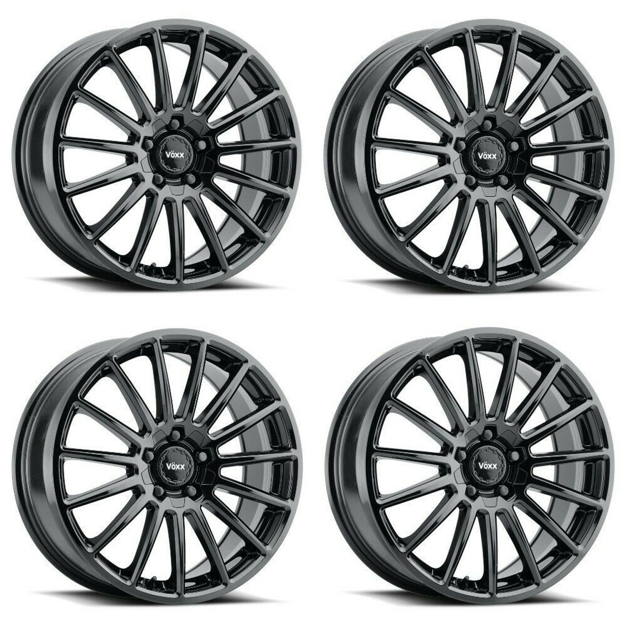 Set 4 17" Voxx Casina Gloss Black Wheels 17x7.5 5x98 5x105 40mm Rims