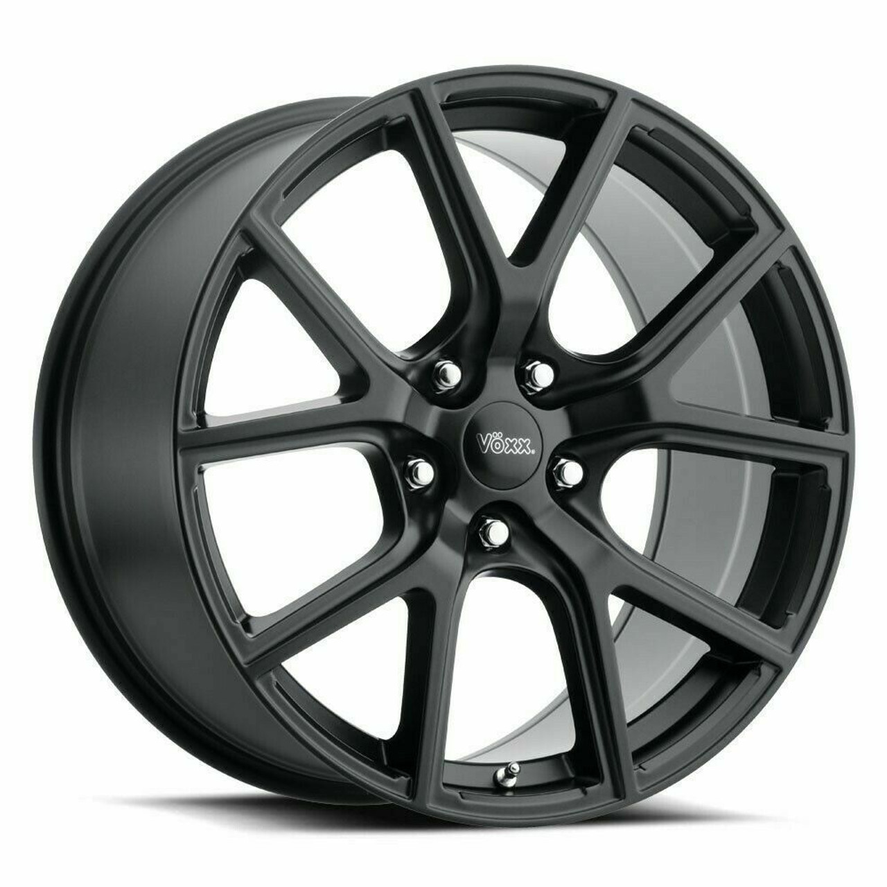 Set 4 18" Voxx Lumi Matte Black Wheels 18x8 5x112 40mm Rims