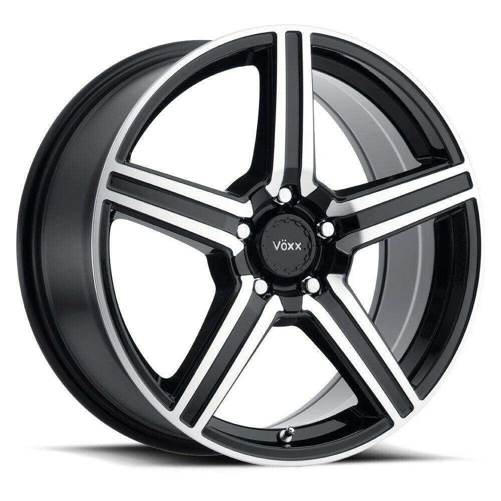 16" Voxx Como Gloss Black Mach Face Wheel 16x7 5x4.25 5x4.5 40mm Rim