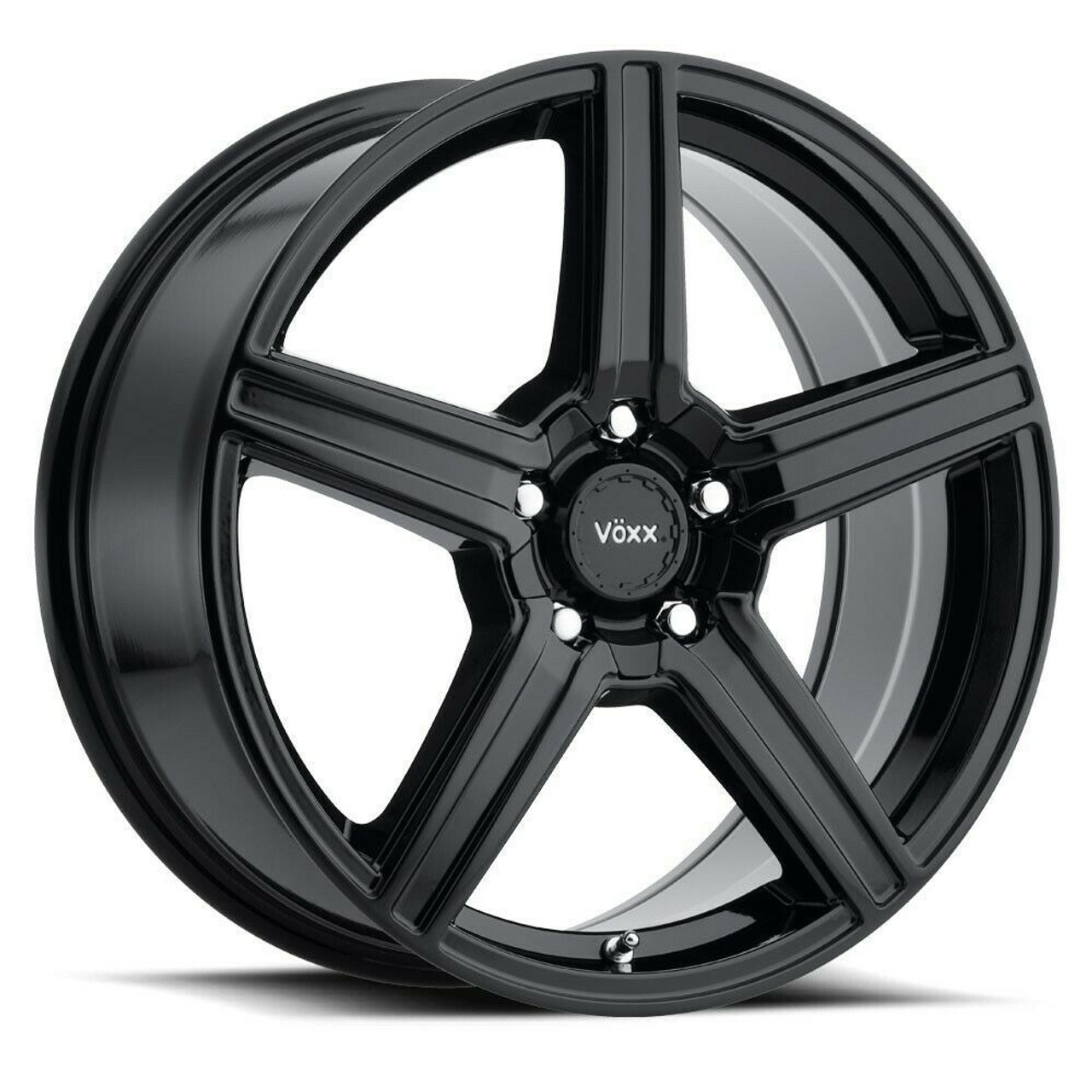 Set 4 18" Voxx Como Gloss Black Wheels 18x8 5x112 5x120 45mm Rims