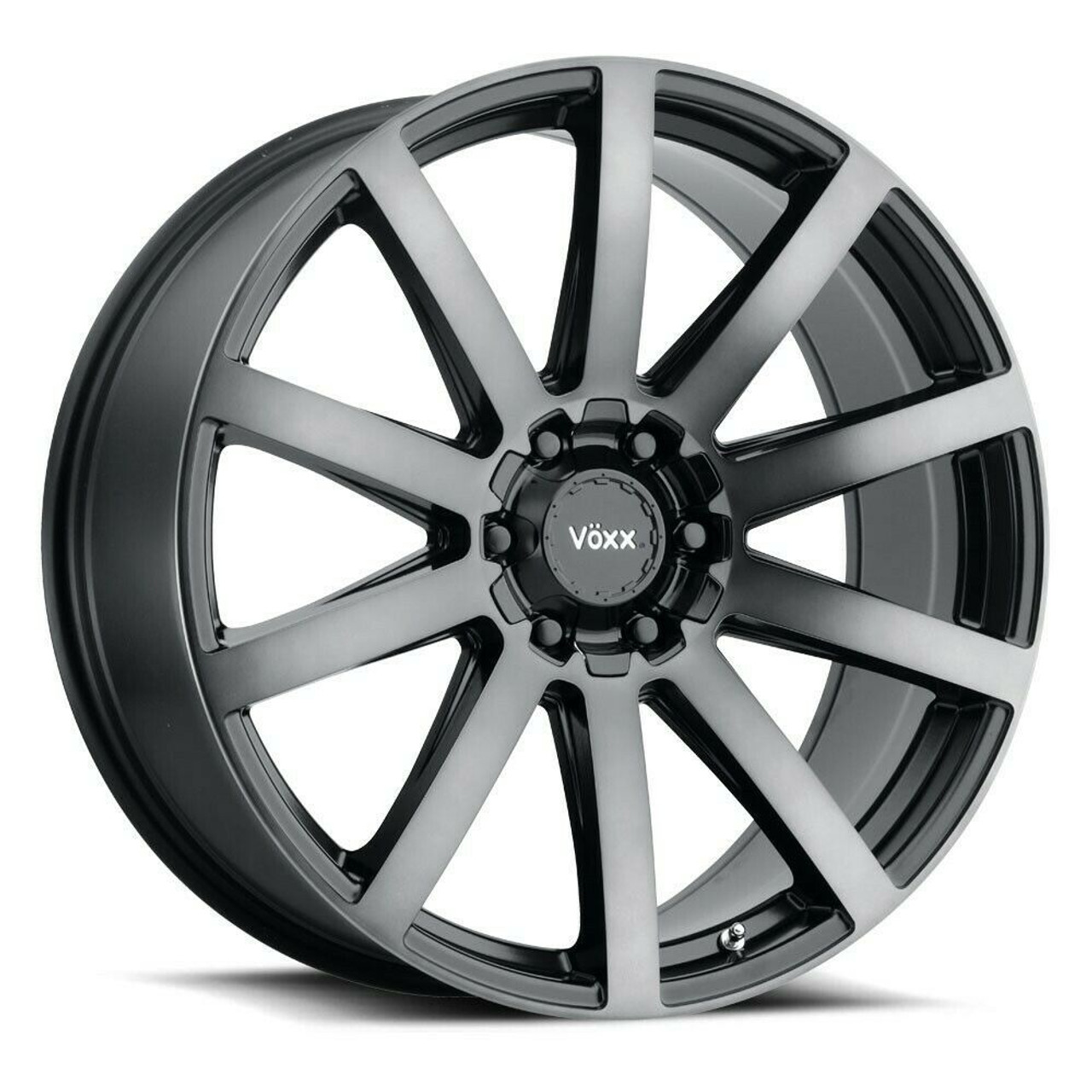22" Voxx Vento Gloss Black Dark Tint Wheel 22x9 6x135 6x5.5 30mm Rim