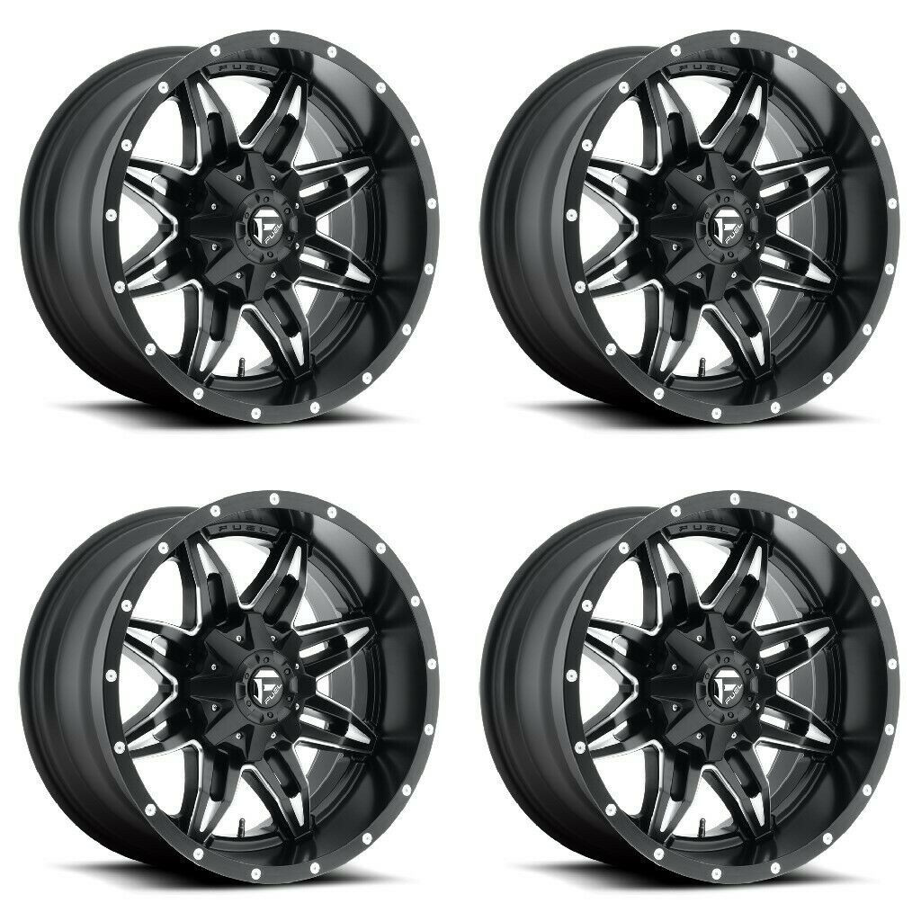 Set 4 Fuel D567 Lethal 17x9 5x4.5 5x5 Matte Black Milled Truck Wheels 17" -12mm