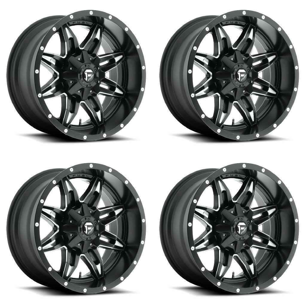 Set 4 Fuel UTV D567 Lethal 15x7 4x156 Matte Black Milled Wheels 15" 13mm Rims