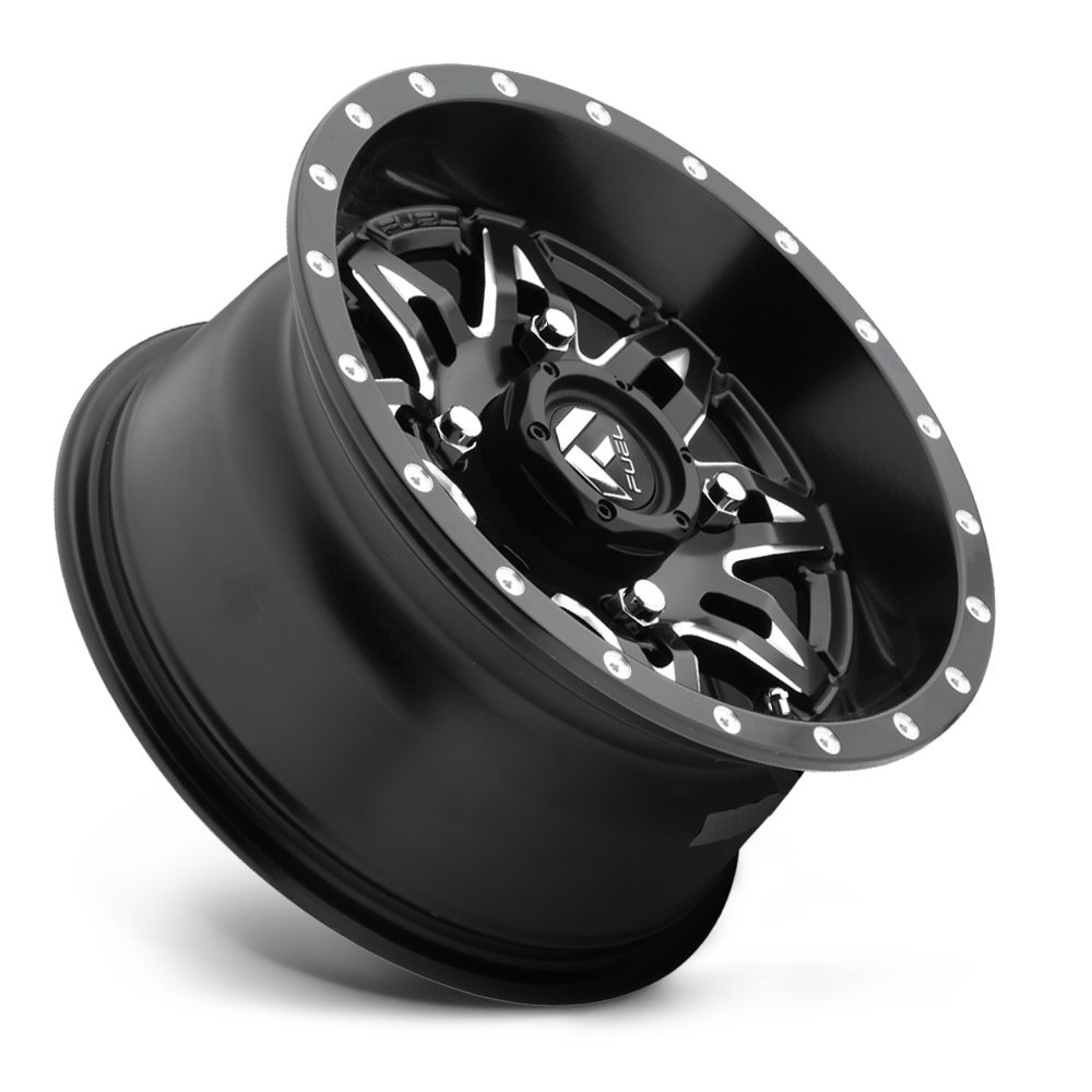 Set 4 Fuel UTV D567 Lethal 15x7 4x156 Matte Black Milled Wheels 15" 13mm Rims