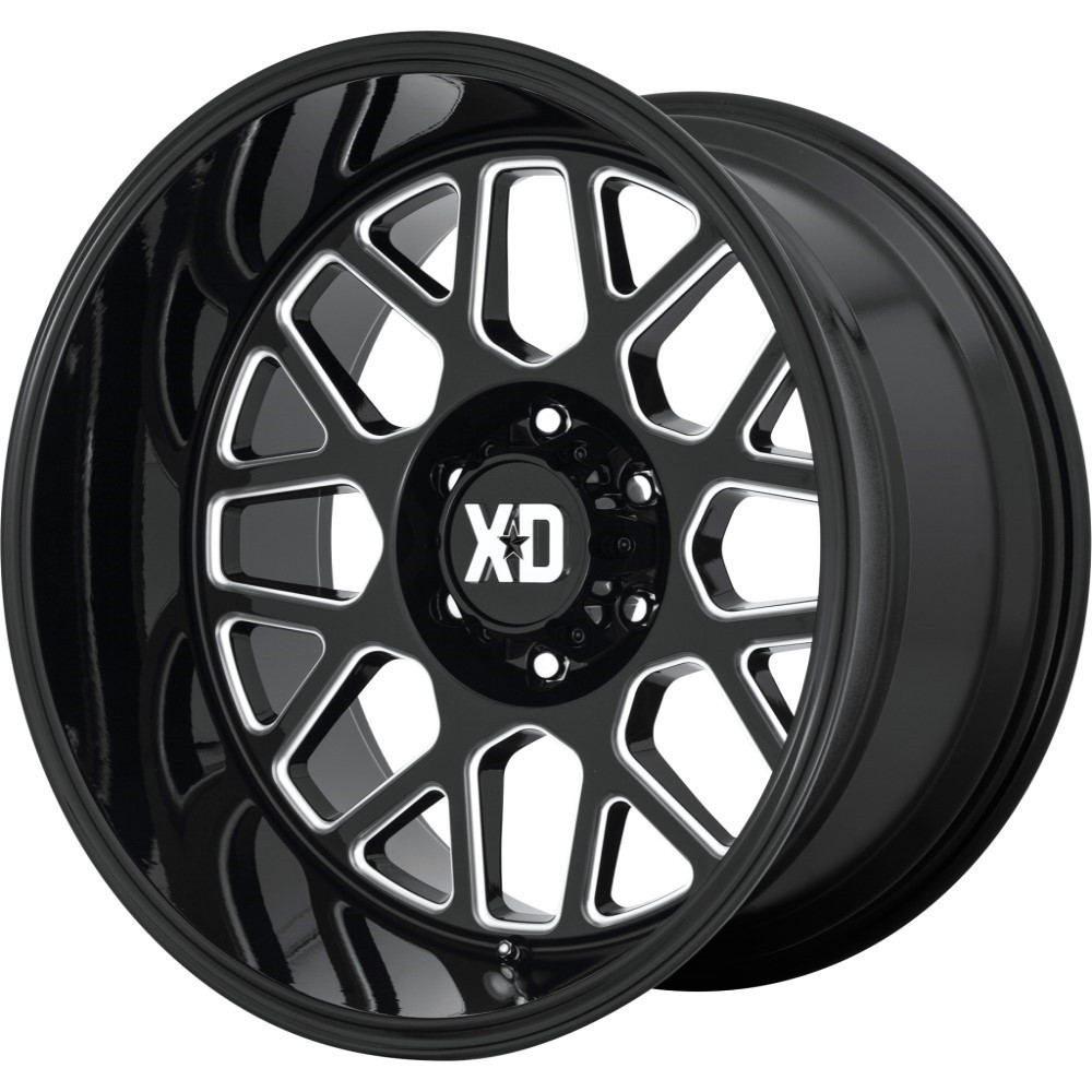 Set 4 XD XD849 Grenade 2 20x10 6x5.5 Gloss Black Milled Wheels 20" -18mm Rims