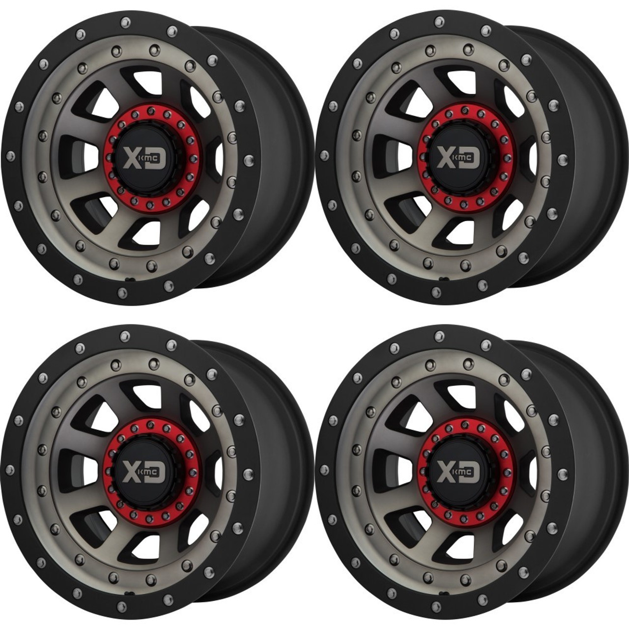 Set 4 XD XD137 Fmj 20x9 5x5 5x5.5 Satin Black Dark Tint Wheels 20" 0mm Rims