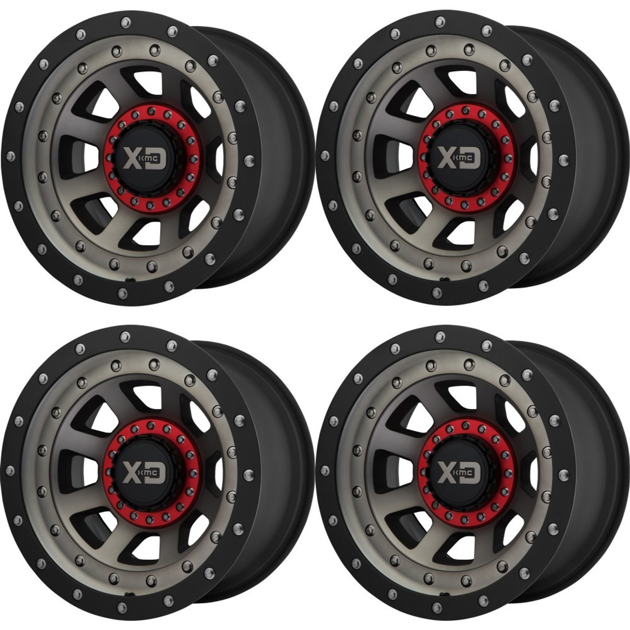 Set 4 XD XD137 Fmj 20x12 5x5 5x5.5 Satin Black Dark Tint Wheels 20" -44mm Rims