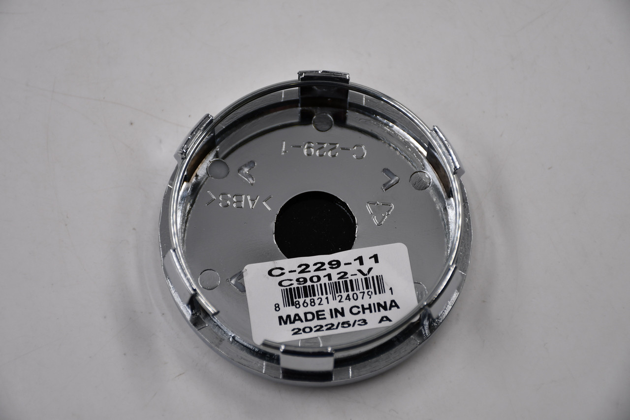Vision Chrome w/ Black & Chrome Logo Wheel Center Cap Hub Cap C9012-V 3"