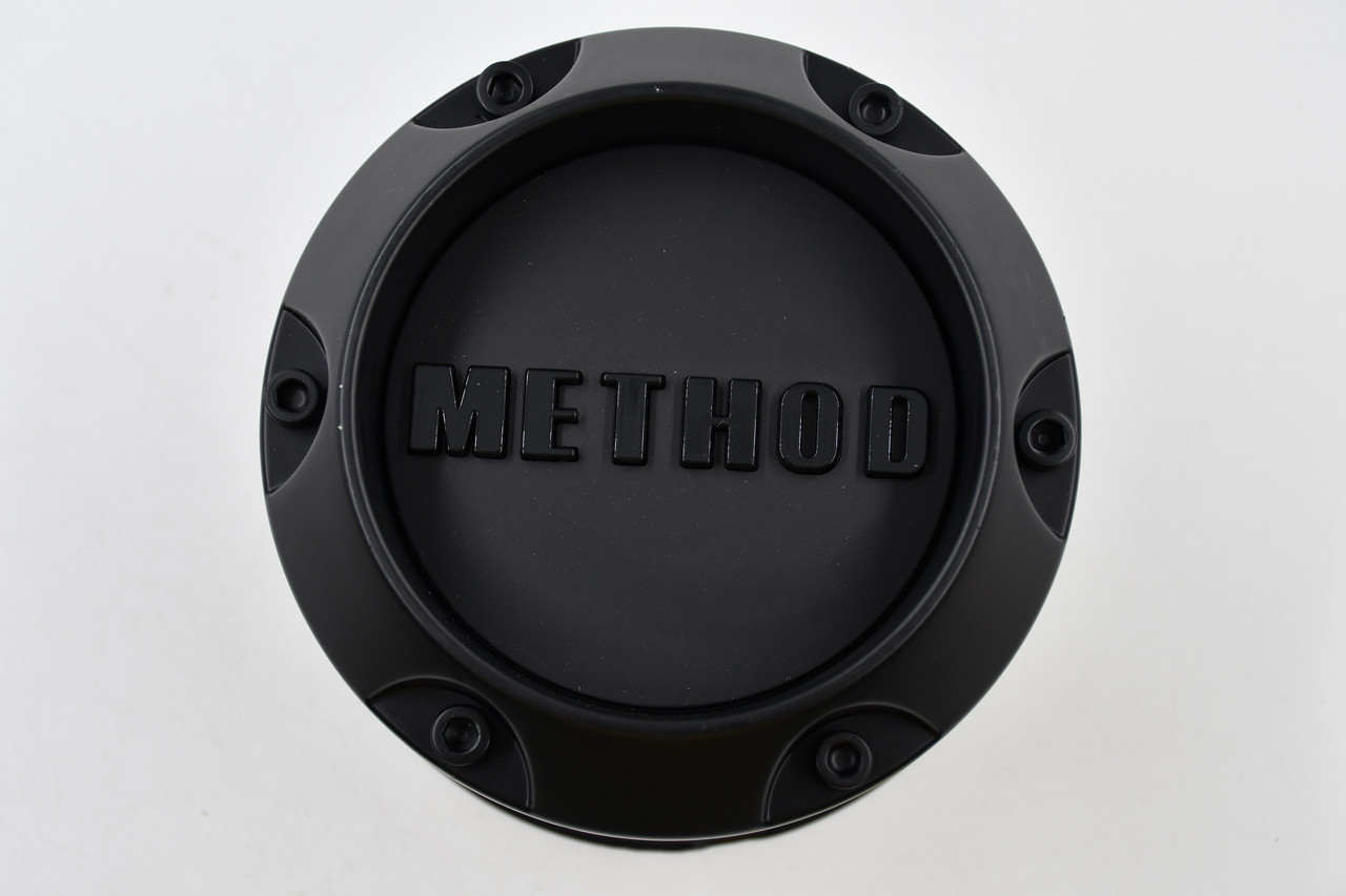 METHOD Black w/ Gloss Black Logo Wheel Center Cap Hub Cap CP-1717B150-B 5.875" Push Thru