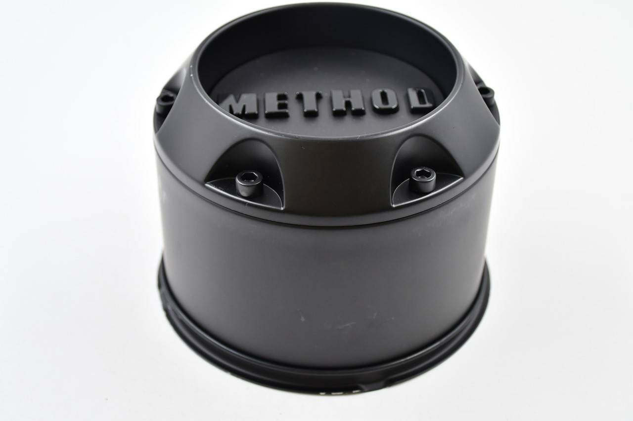 METHOD Black w/ Gloss Black Logo Wheel Center Cap Hub Cap CP-1717B150-B 5.875" Push Thru