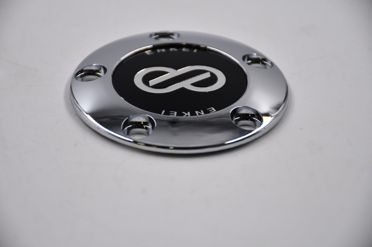 PCW Silver Edge w/Black & Chrome Logo Wheel Center Cap Hub Cap PCW/2.375 2.375"