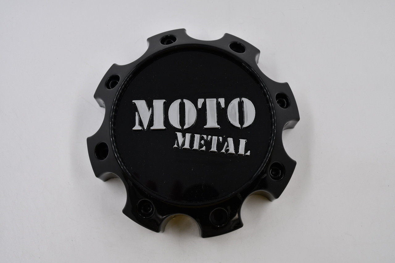 Moto Metal Gloss Black w/Chrome Logo Wheel Center Cap Hub Cap T127L170-8-H50-S1 6.625" 8 Lug