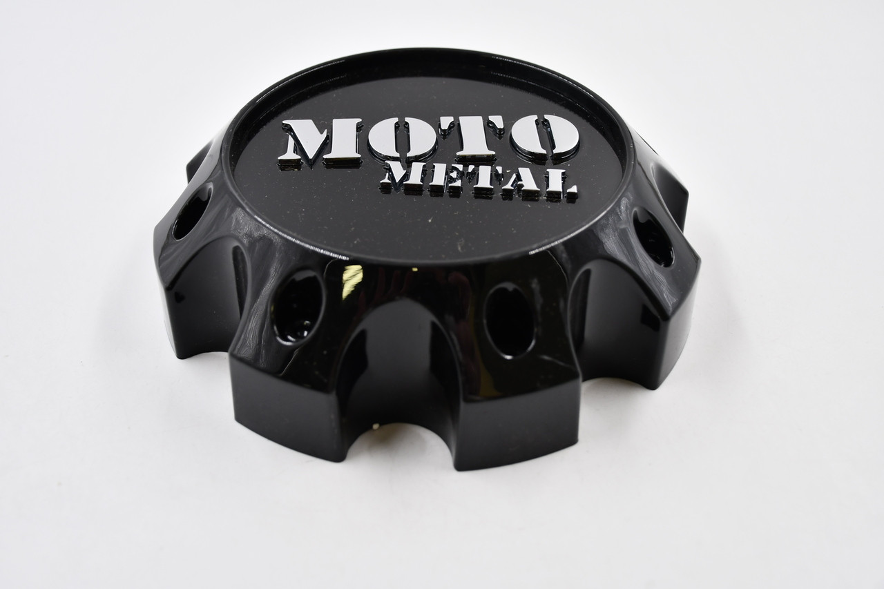 Moto Metal Gloss Black w/Chrome Logo Wheel Center Cap Hub Cap T127L170-8-H50-S1 6.625" 8 Lug