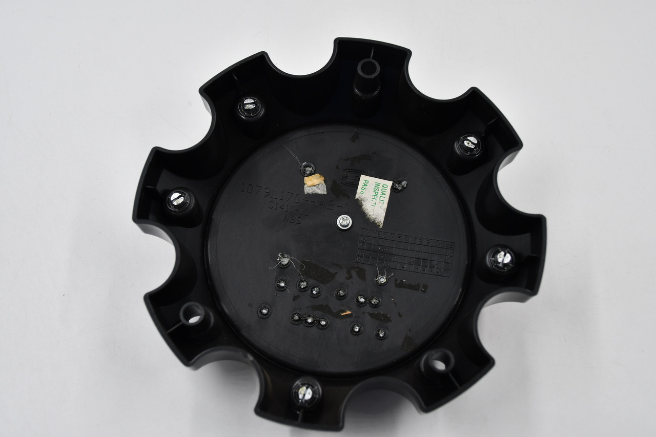 KMC XD Series Gloss Black w/Gloss Blue Logo Wheel Center Cap Hub Cap 1076L170-H42-1 6.625" 8 Lug, Has Gloss Black Star
