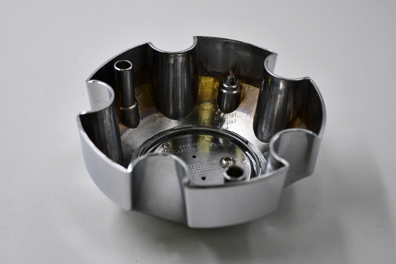 Vision Chrome w/Black Logo Wheel Center Cap Hub Cap C415-5V(U) 5.75" Vision 415 Bomb, 5 Lug