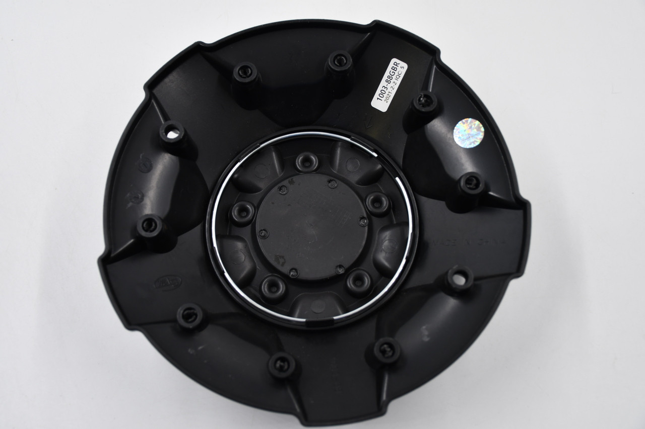 Sport Terrain Metallic Silver w/Black & Chrome Inset Wheel Center Cap Hub Cap TK-5-HNB(SILVER) 5.1875" 5 Lug, Has Graphite Cosmetic Screws