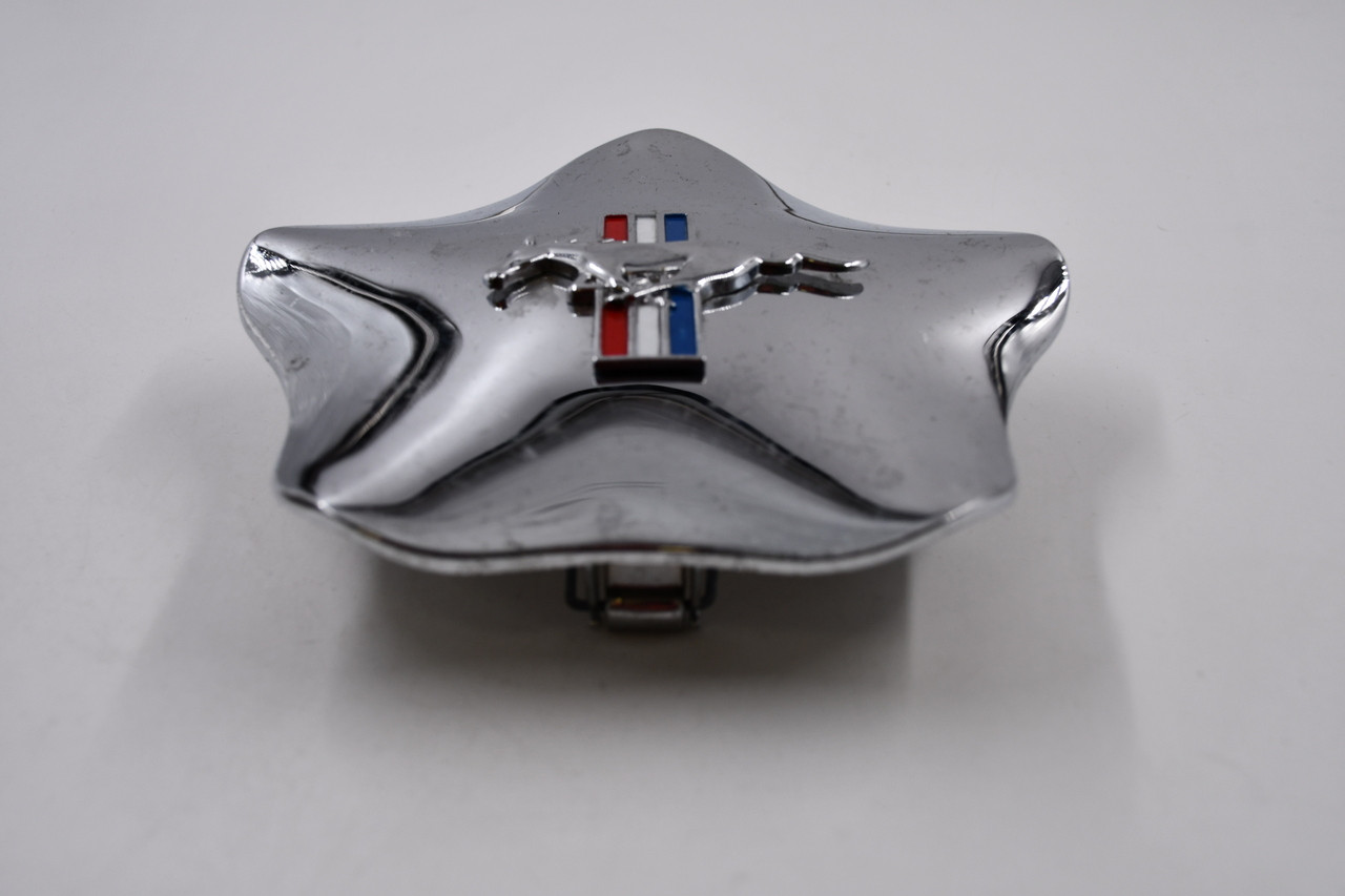AfterMarket Chrome w/Rd,White,Blue Logo Wheel Center Cap Hub Cap AFTMARKET/6.5/ 6.5" Fits 98 Ford Mustang