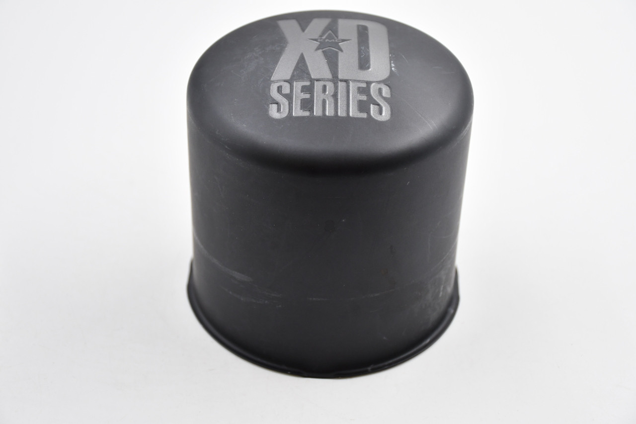 KMC XD Series Black w/Gray Logo Wheel Center Cap Hub Cap 222B114-S1 4.5" Push Thru for 6Lug XD125 Enduro