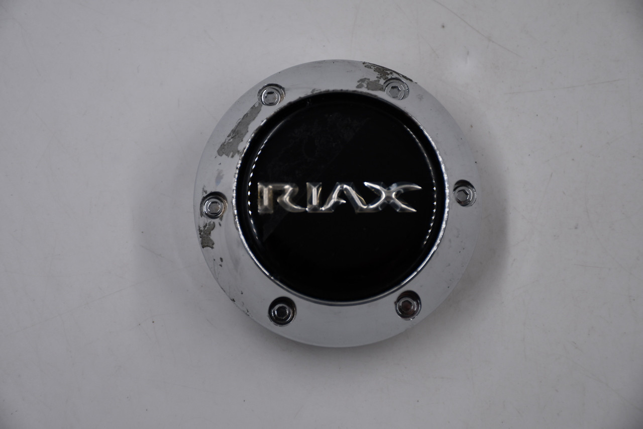 RIAX Wheels Chrome w/Black & Chrome Logo Wheel Center Cap Hub Cap CAP M-399 2.625"