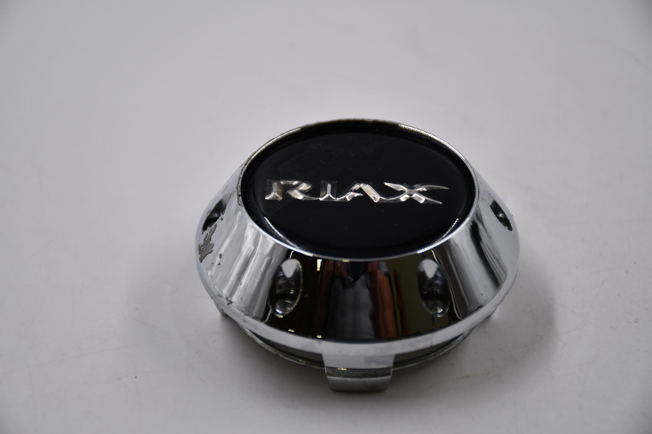 RIAX Wheels Chrome w/Black & Chrome Logo Wheel Center Cap Hub Cap CAP M-399 2.625"