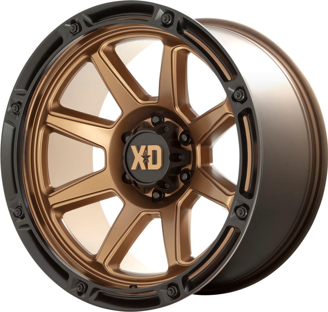 Set 4 XD XD863 20x10 6x5.5 Matte Bronze With Black Lip Wheels 20" -18mm Rims