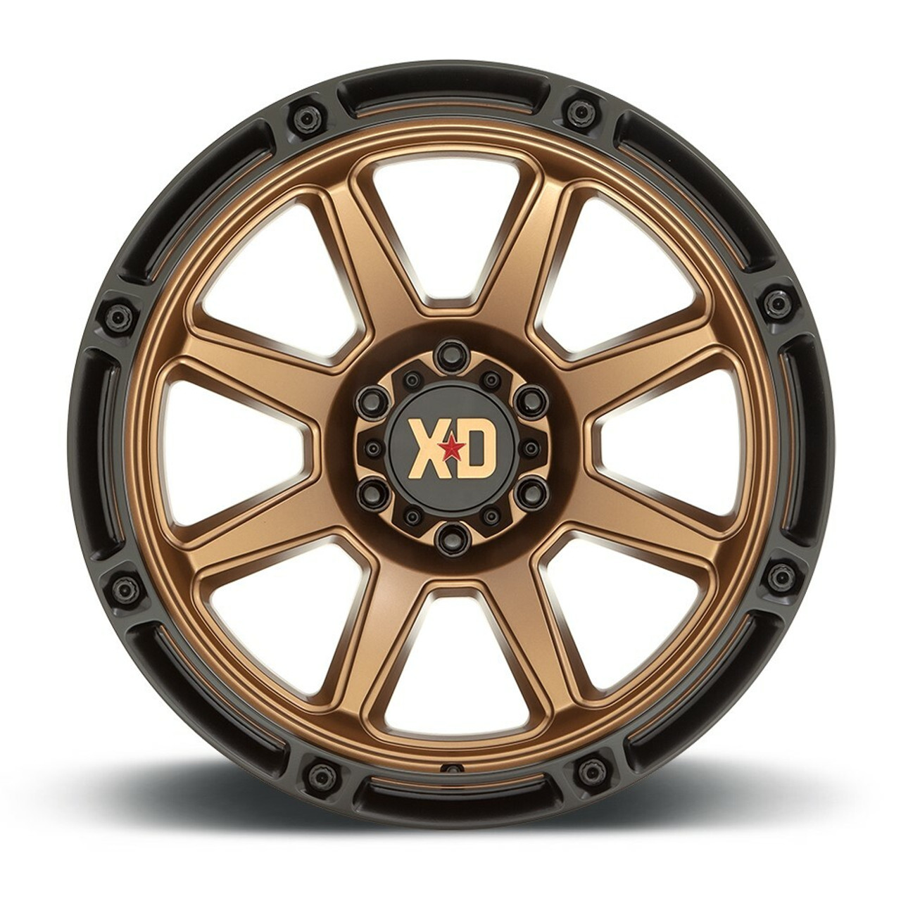 Set 4 XD XD863 20x10 6x5.5 Matte Bronze With Black Lip Wheels 20" -18mm Rims