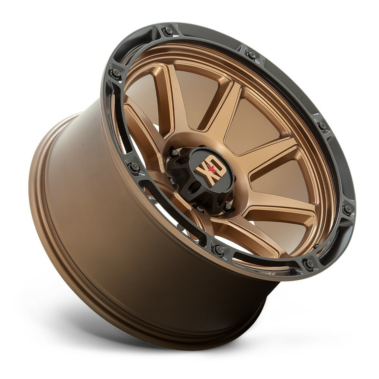 Set 4 XD XD863 20x10 6x5.5 Matte Bronze With Black Lip Wheels 20" -18mm Rims