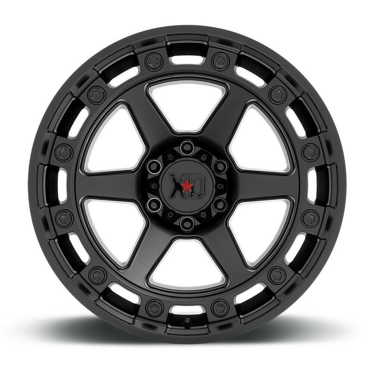 Set 4 XD XD862 Raid 17x9 6x5.5 Satin Black Wheels 17" 0mm Rims