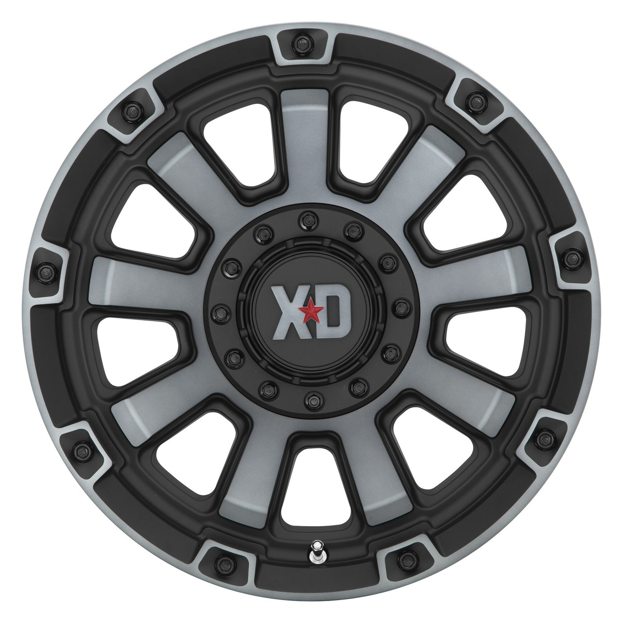 Set 4 XD XD852 Gauntlet 20x9 5x5 5x5.5 Satin Black With Gray Tint Wheels 20" 0mm