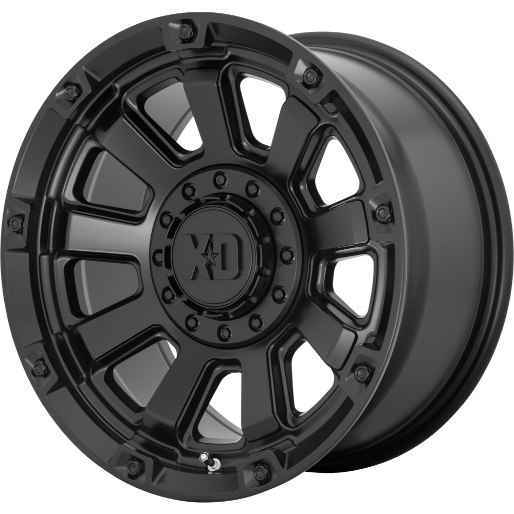 Set 4 XD XD852 Gauntlet 20x10 5x5 5x5.5 Satin Black Wheels 20" -18mm Rims