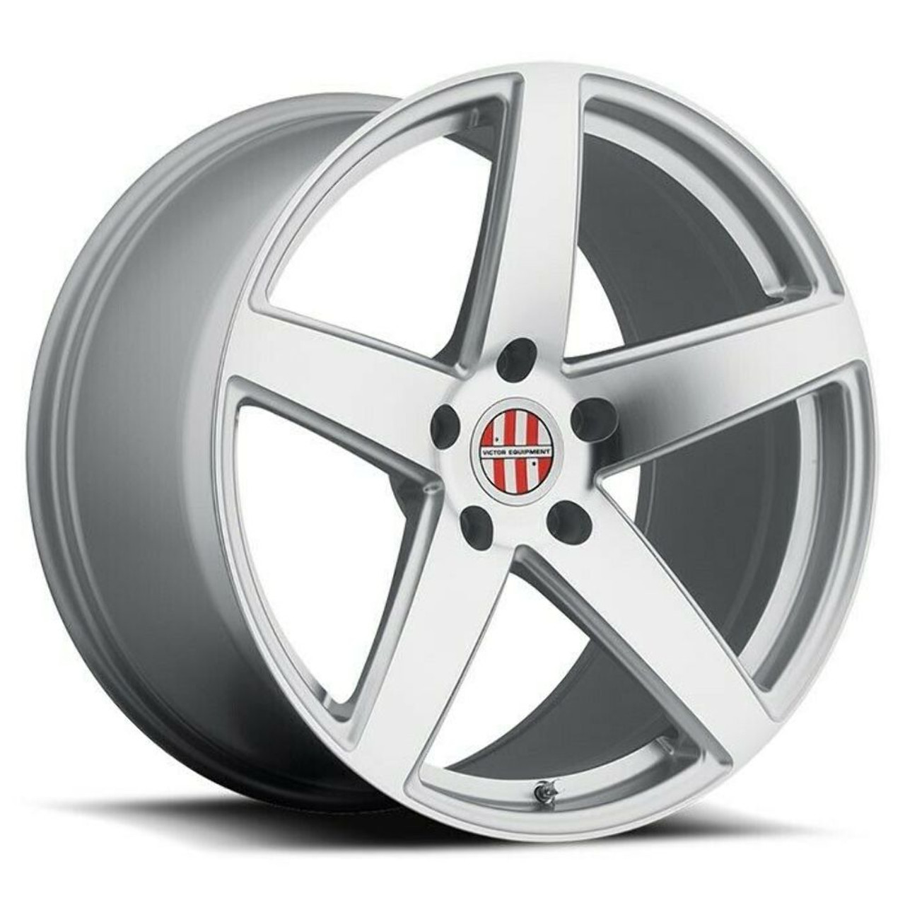 Victor Equipment Baden 19x11 5x130 Silver W/ Mirror Cut Face Wheel 19" 55mm Rim