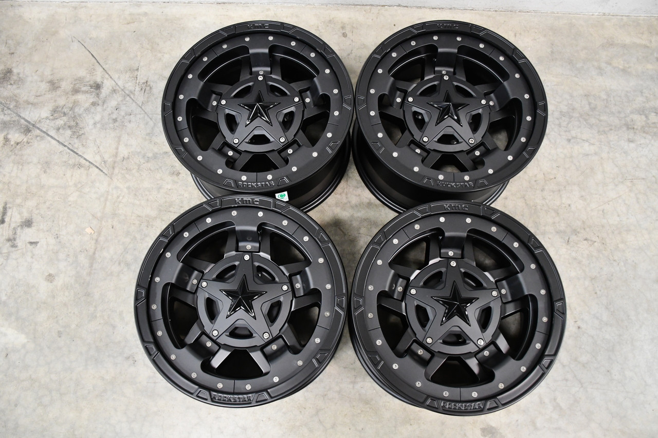 Set 4 XD XD827 Rockstar III 17x8 6x135 6x5.5 Matte Black Wheels 17" 20mm Rims