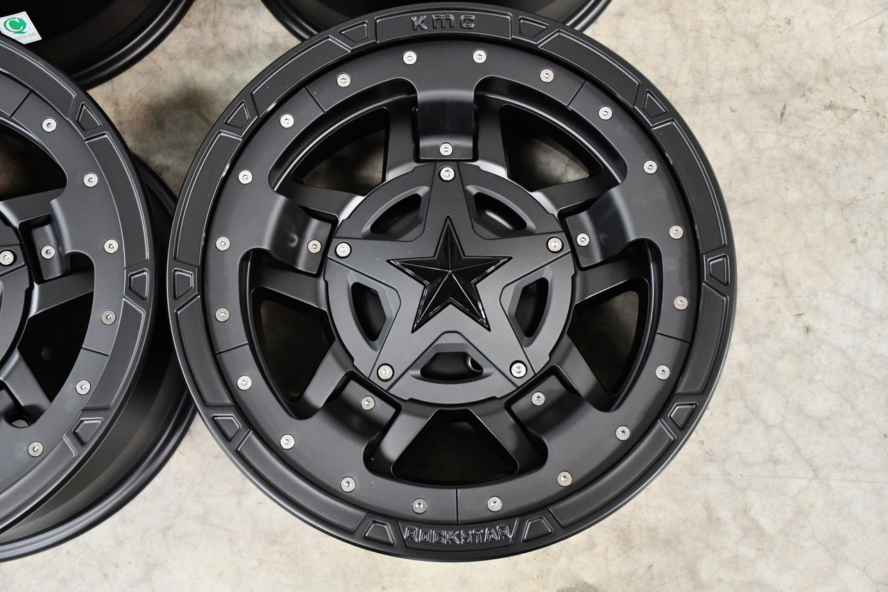 Set 4 XD XD827 Rockstar III 17x8 6x4.5 Matte Black Wheels 17" 20mm Rims